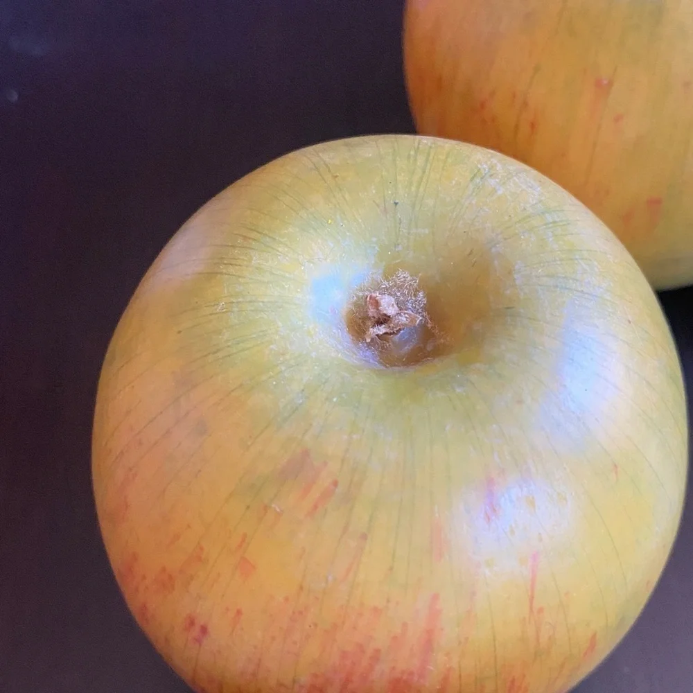 Set of 7 Faux Fruit-Apples. Green with Red. Realistic. - Picture 8 of 8